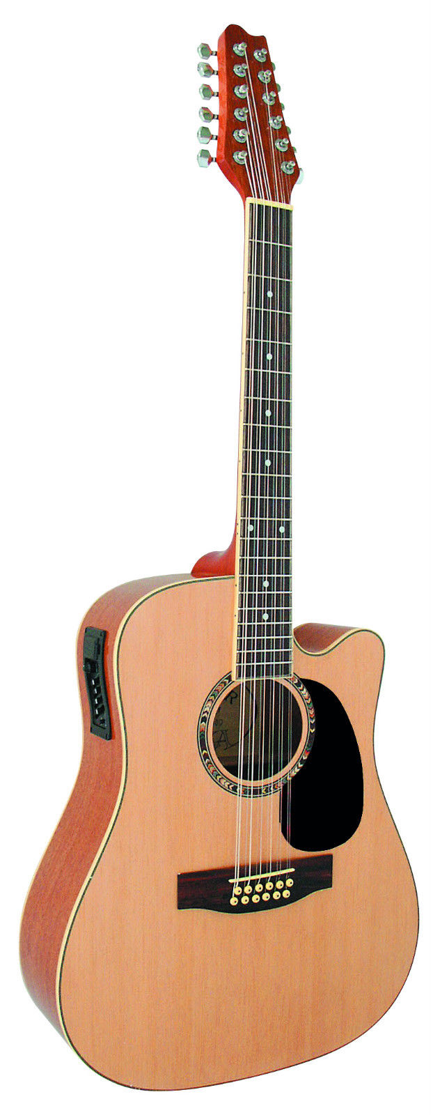 WESTERNOVÁ 12ti STRUNNÁ KYTARA Dreadnought MSA s EQ CW1300 NATURAL