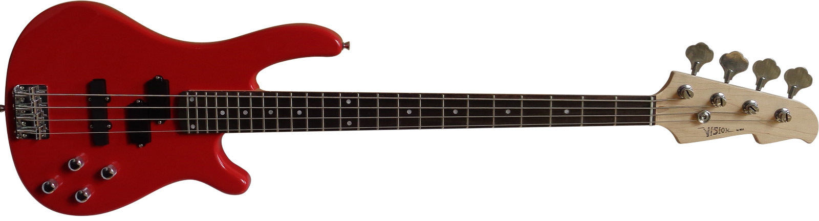 ELEKTRICKÁ BASKYTARA VISION P/ J BASS ČERVENÁ