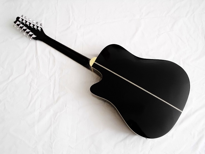 WESTERNOVÁ 12ti STRUNNÁ KYTARA Dreadnought MSA s EQ CW1200 ČERNÁ