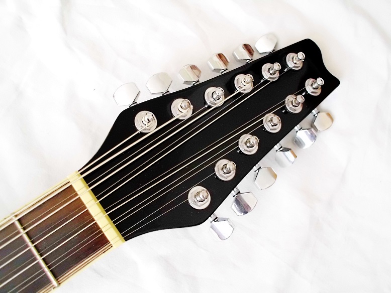 WESTERNOVÁ 12ti STRUNNÁ KYTARA Dreadnought MSA s EQ CW1200 ČERNÁ