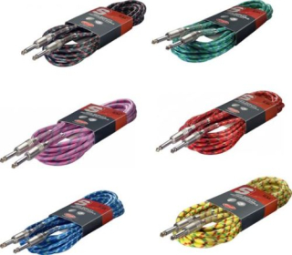 NÁSTROJOVÝ KABEL STAGG 6 M JACK TWEET VÍCE BAREV