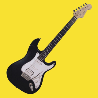 ELEKTRICKÁ KYTARA VISION typu STRATOCASTER HUMBUCKER ČERNÁ